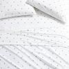 Coastal Beach Starfish White Navy Red 100-Percent Cotton Sheet Set