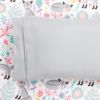 Pink Grey White Teal Floral Fox Birds Soft Polyester 6 Piece Sheet Set